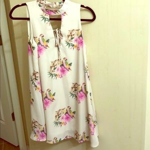 Floral print shift dress